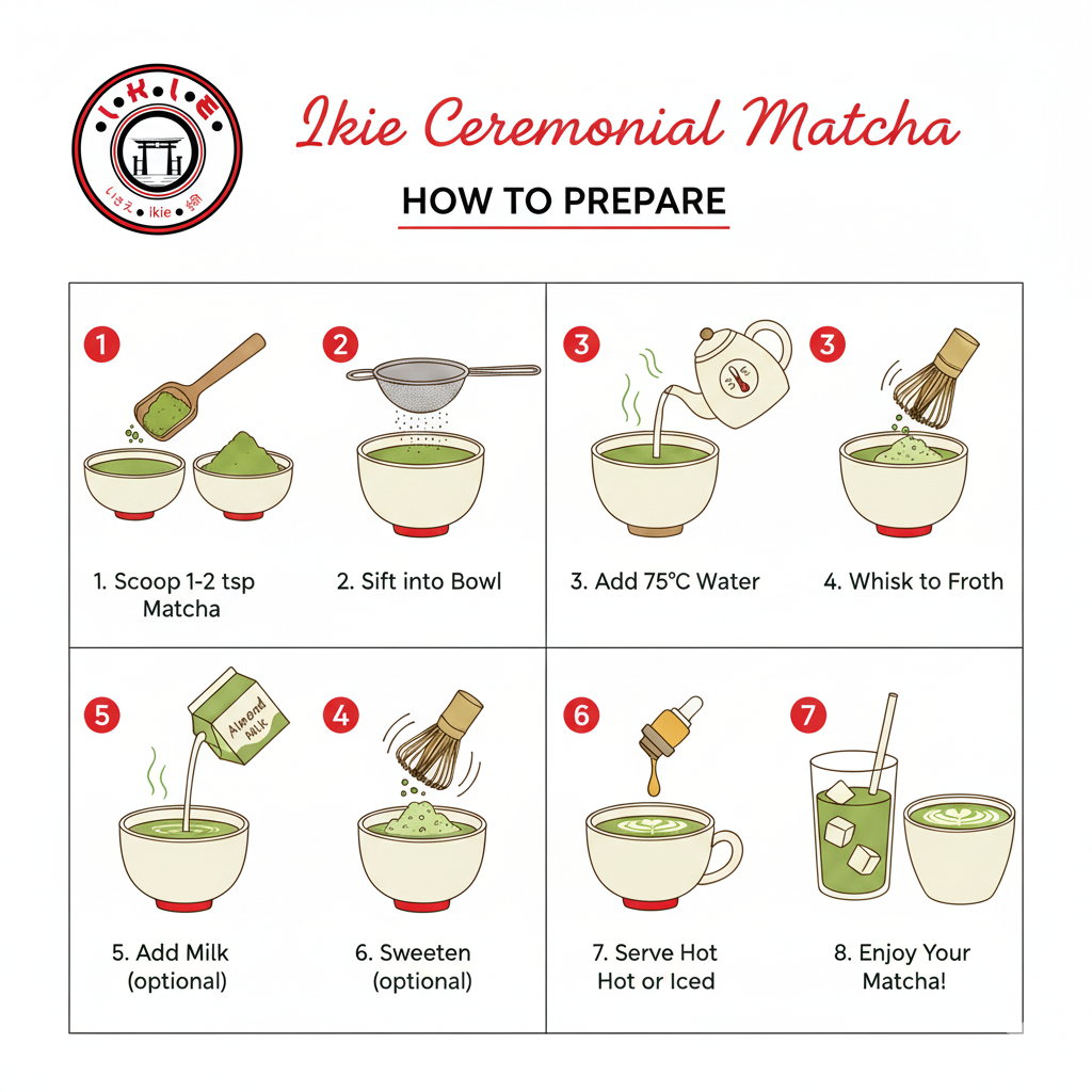 Ikie Ceremonial Japanese Matcha Green Tea | Finest Grade | 30g