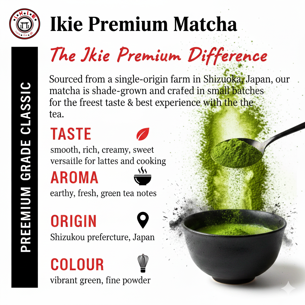 Ikie Premium Japanese Matcha Green Tea| Superior Grade | 50g